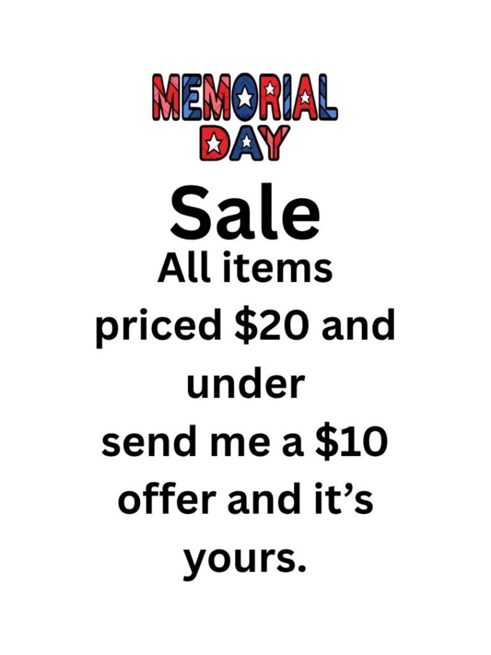 Memorial Day Sale